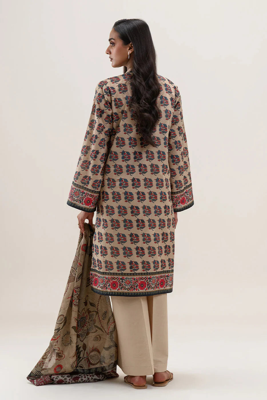3 PIECE PRINTED LAWN SUIT-ETHNIC ECHOES (UNSTITCHED)