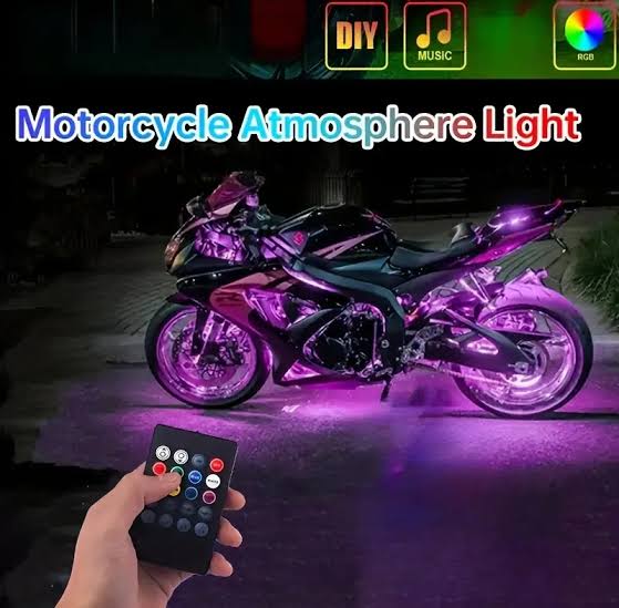 ATMOSPHERE LIGHTS FOR BIKE (125,CD70) BLUETOOTH CONNECTION WITH MOBILE